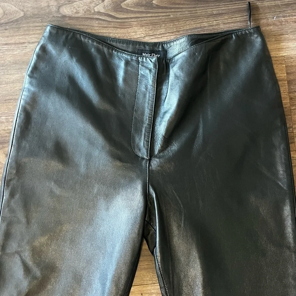 Mair Flair Leather Flare Pants